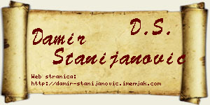 Damir Stanijanović vizit kartica